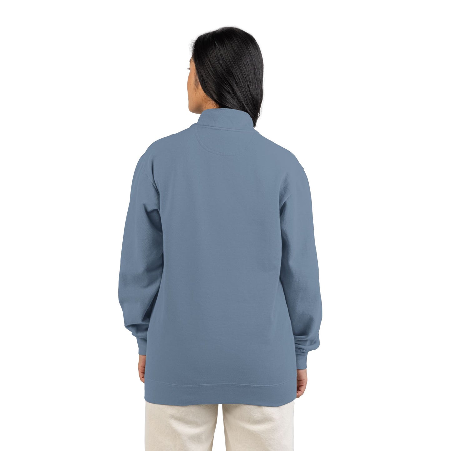 Drift Range Quarter-Zip Sweatshirt — Minimalist Gray Pullover