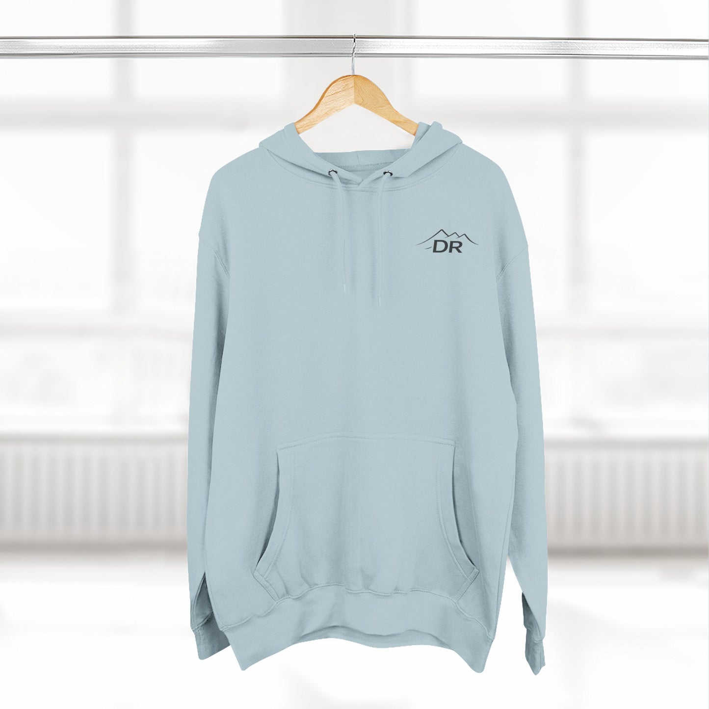 Drift Range Fleece Hoodie – 'DR' Chest Logo & Back Text Casual Pullover