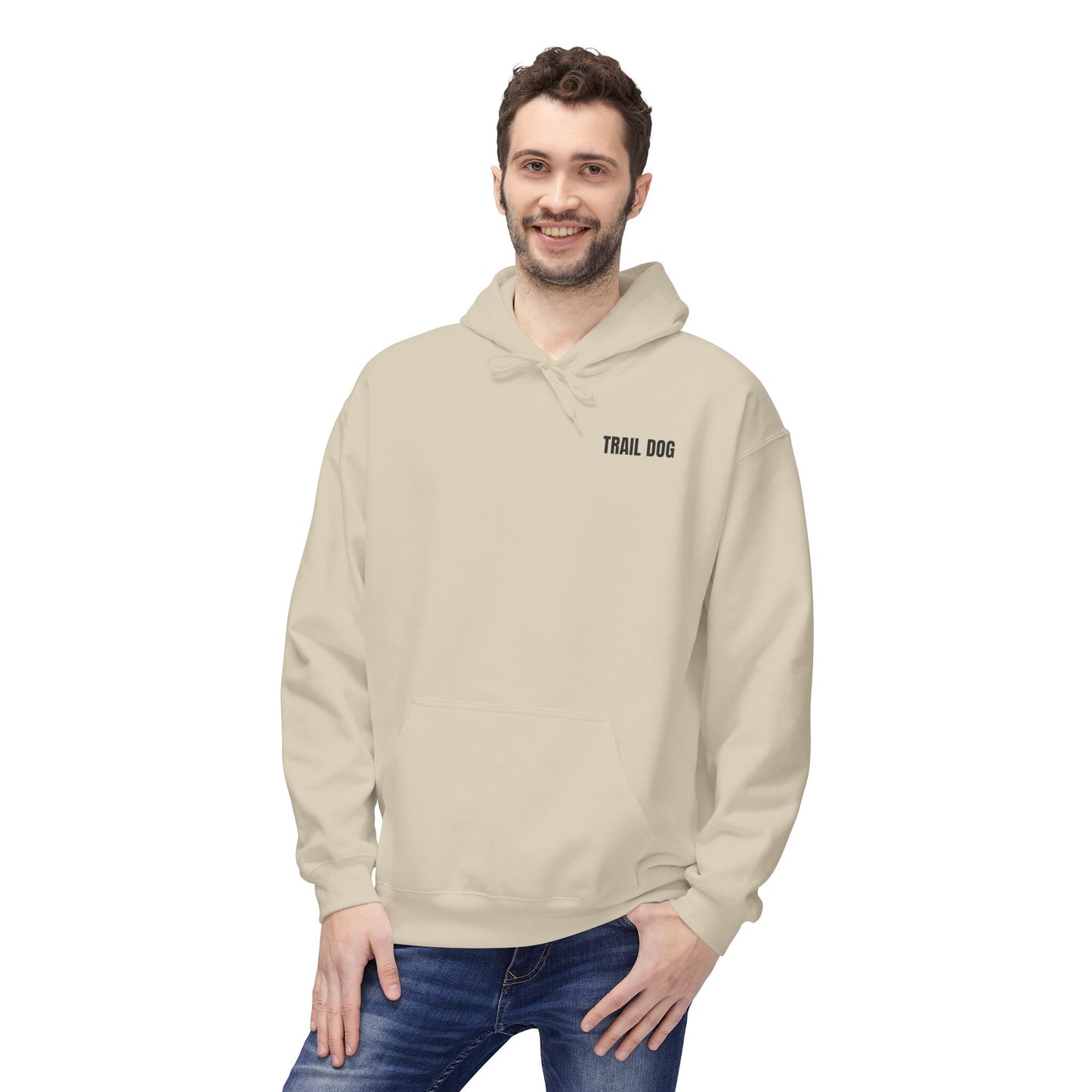 Trail Dog Hoodie — Minimal Outdoor Logo Pullover