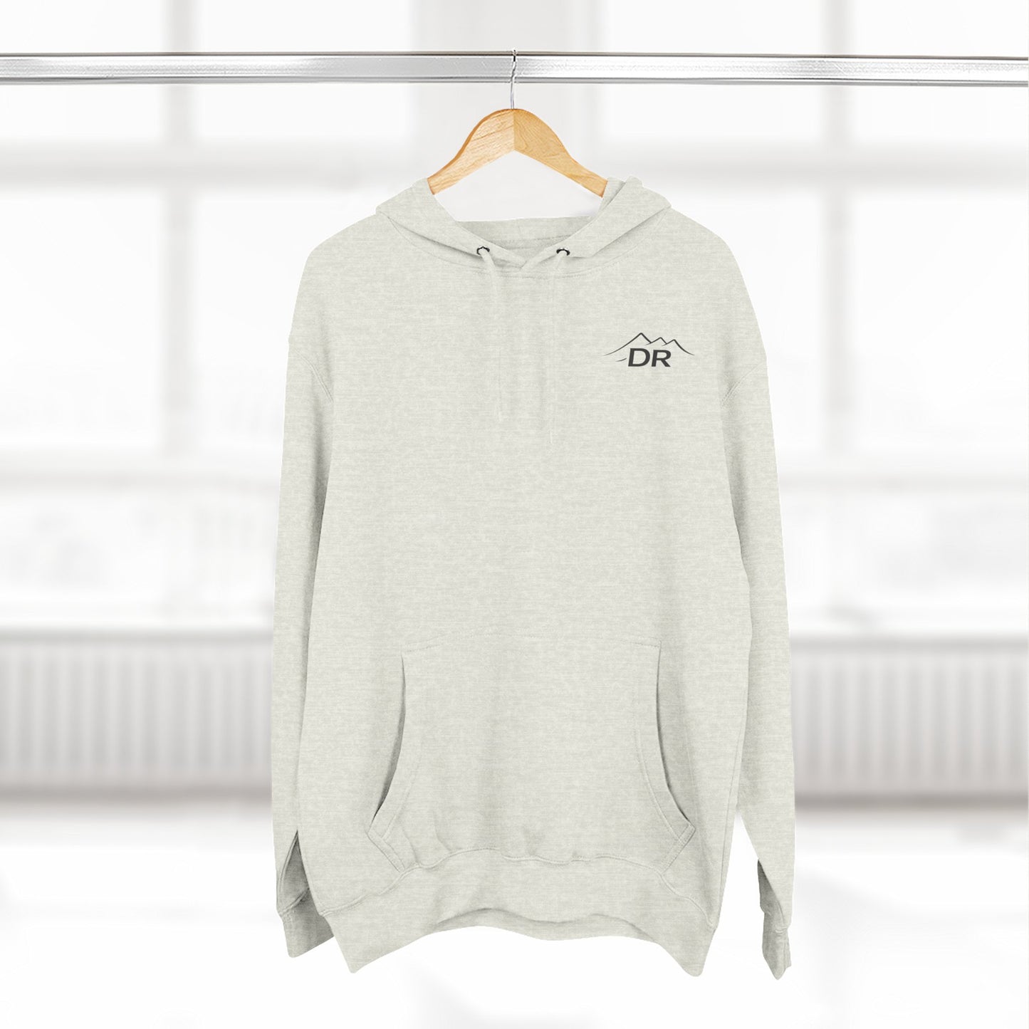 Drift Range Fleece Hoodie – 'DR' Chest Logo & Back Text Casual Pullover