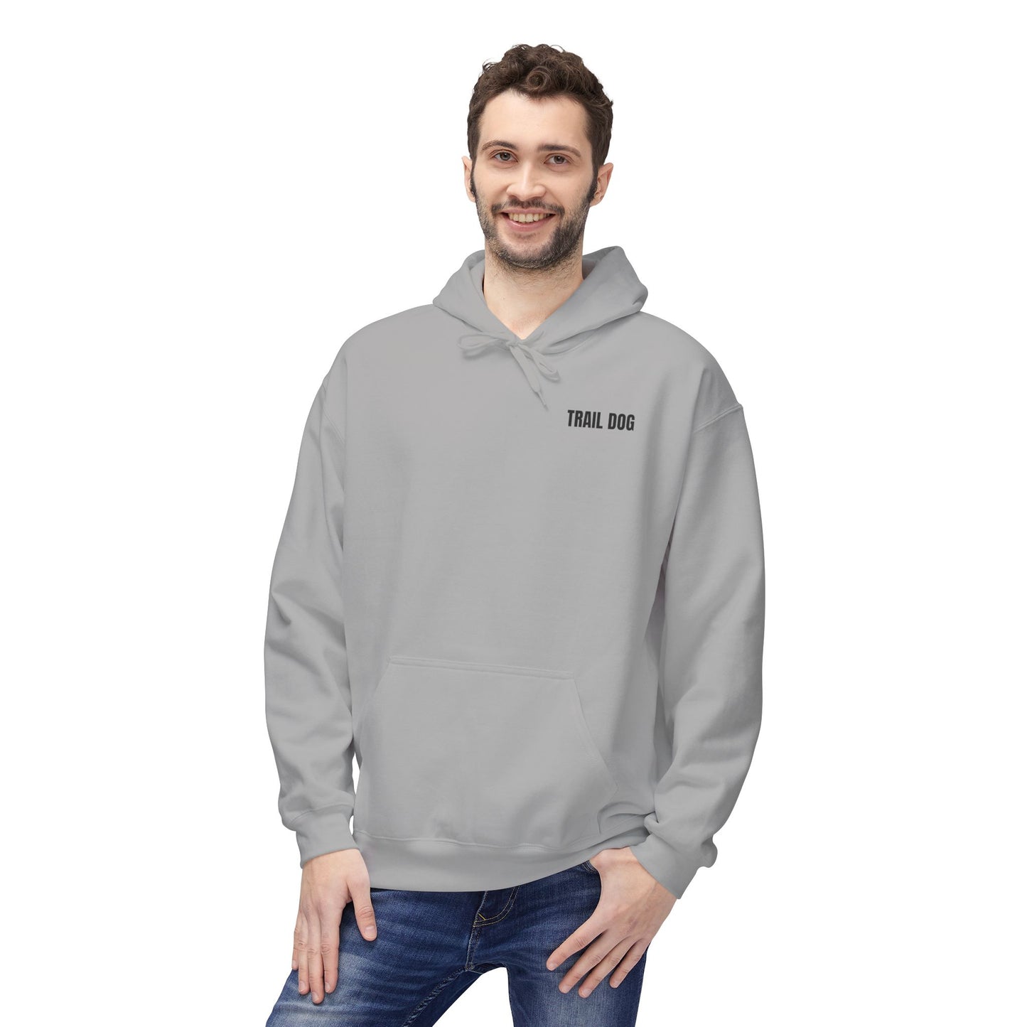Trail Dog Hoodie — Minimal Outdoor Logo Pullover