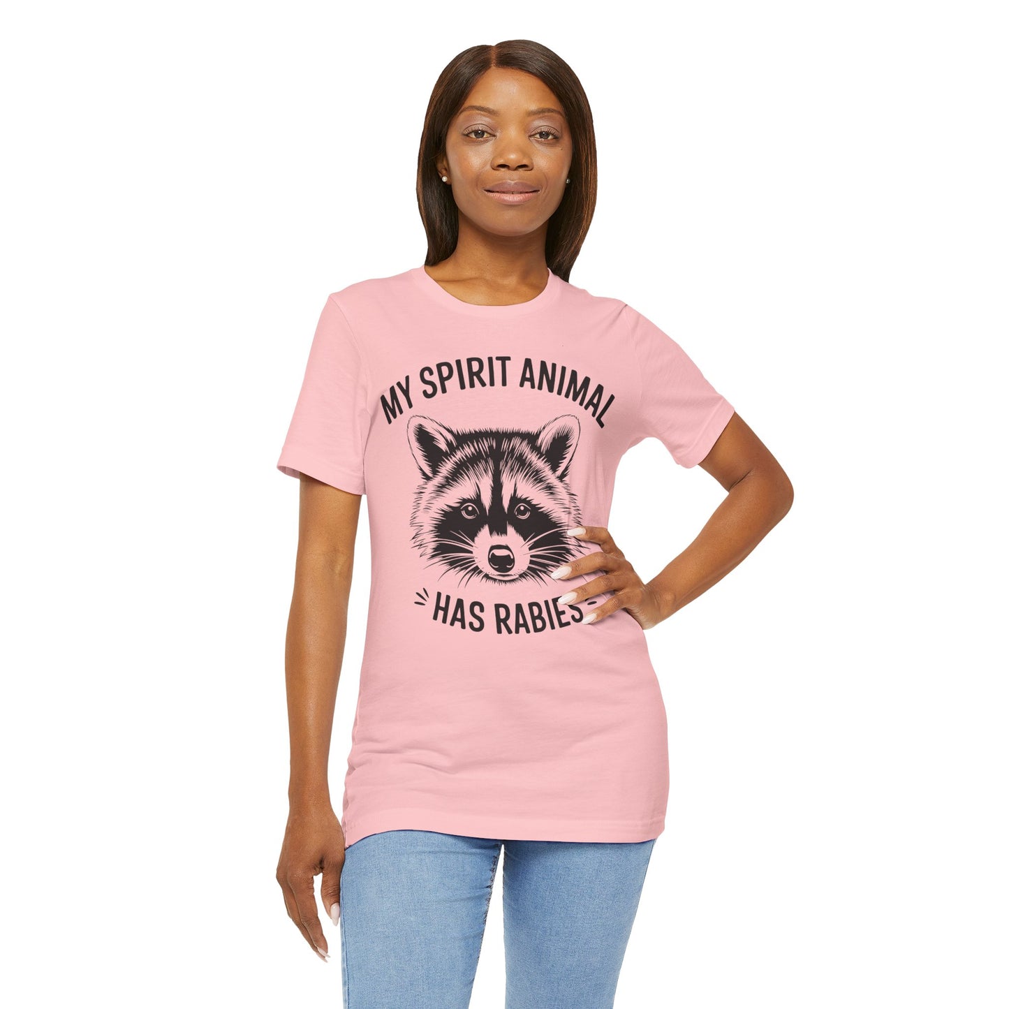Raccoon Tee - "My Spirit Animal Has Rabies" Graphic T-Shirt