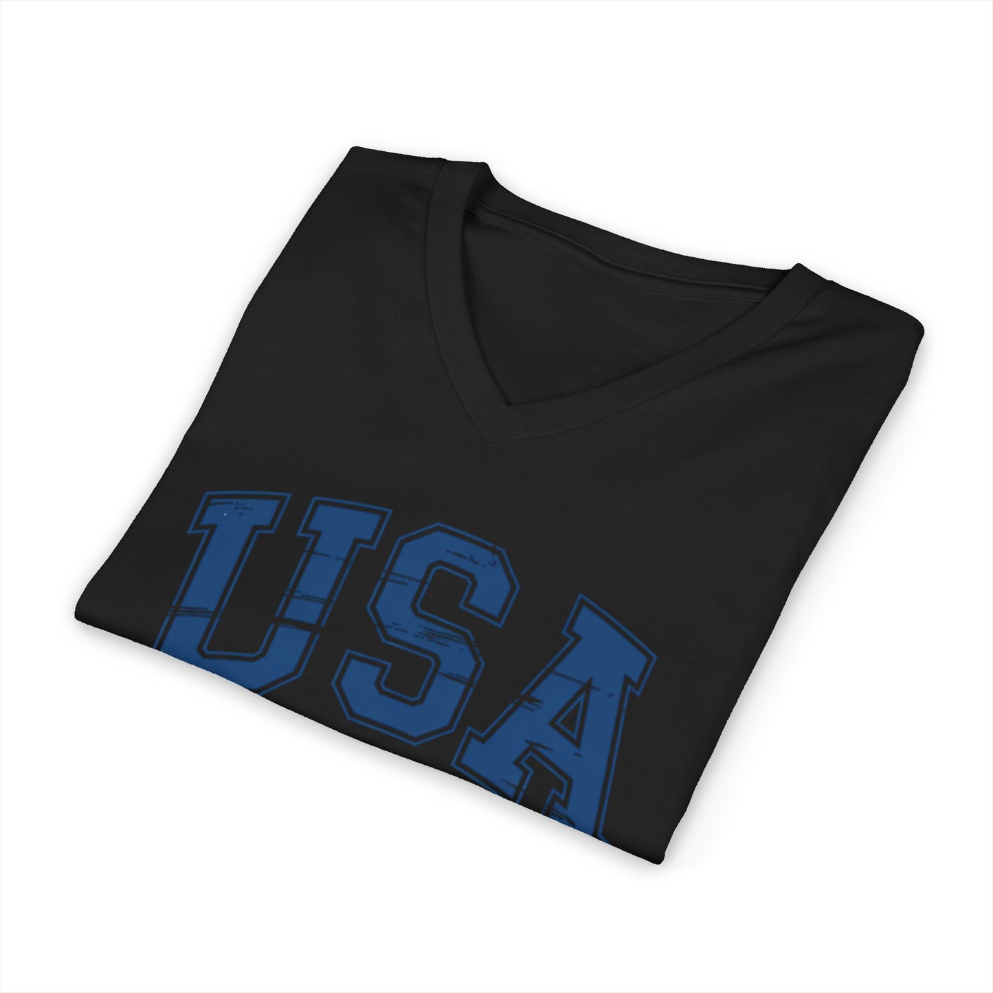 USA V-Neck Tee — Patriotic American Flag Graphic Shirt