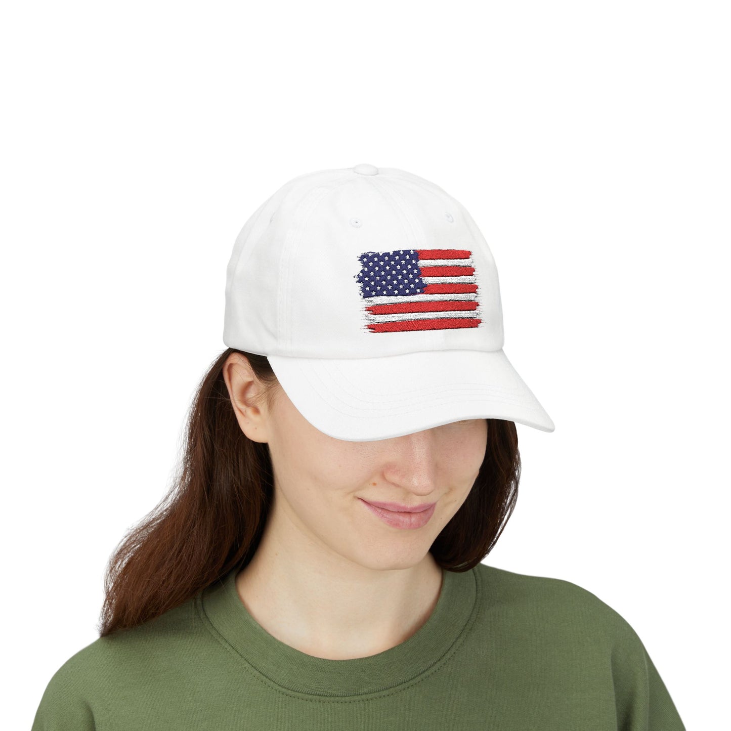 American Flag Dad Cap — Embroidered Patriotic Hat