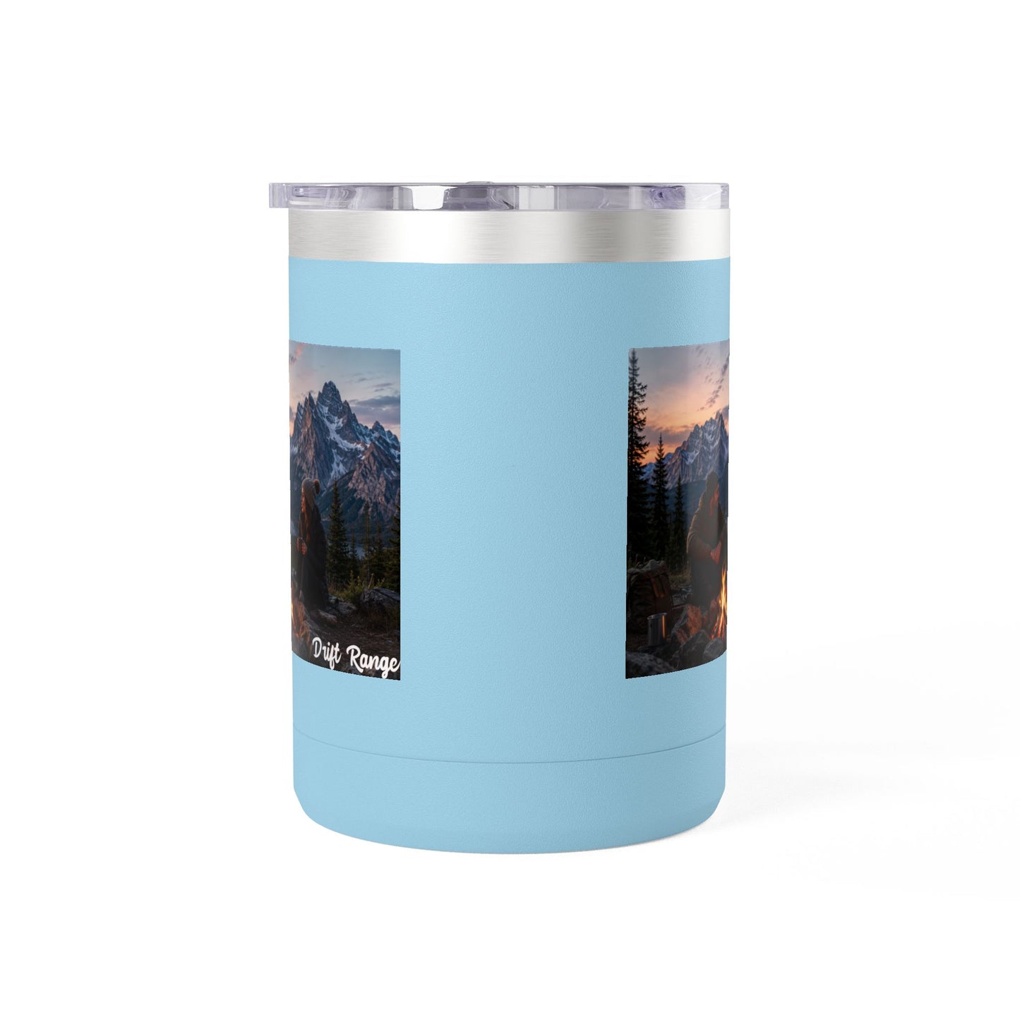Campfire Mountain Travel Mug — 'Drift Range' 15oz Insulated Coffee Tumbler