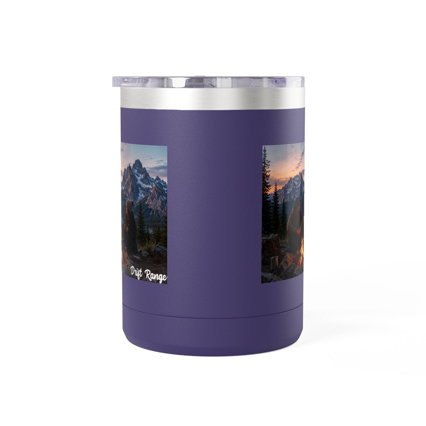 Campfire Mountain Travel Mug — 'Drift Range' 15oz Insulated Coffee Tumbler