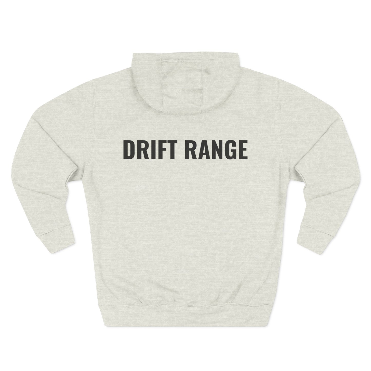 Drift Range Fleece Hoodie – 'DR' Chest Logo & Back Text Casual Pullover