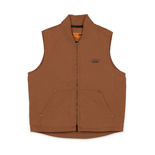 Drift Range Washed Duck Cloth Work Vest — Embroidered Durable Utility Vest