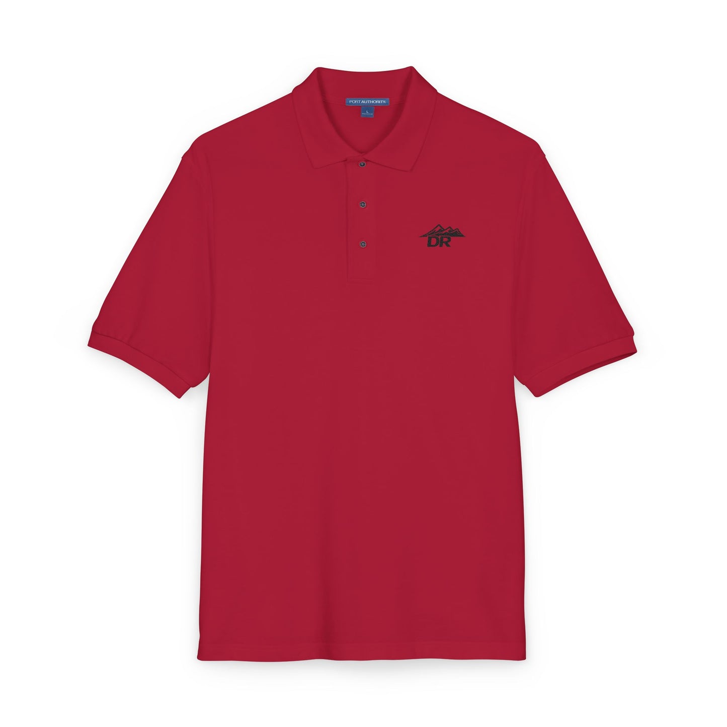 Embroidered DR LOGO Polo Shirt — Minimal Mountain Logo
