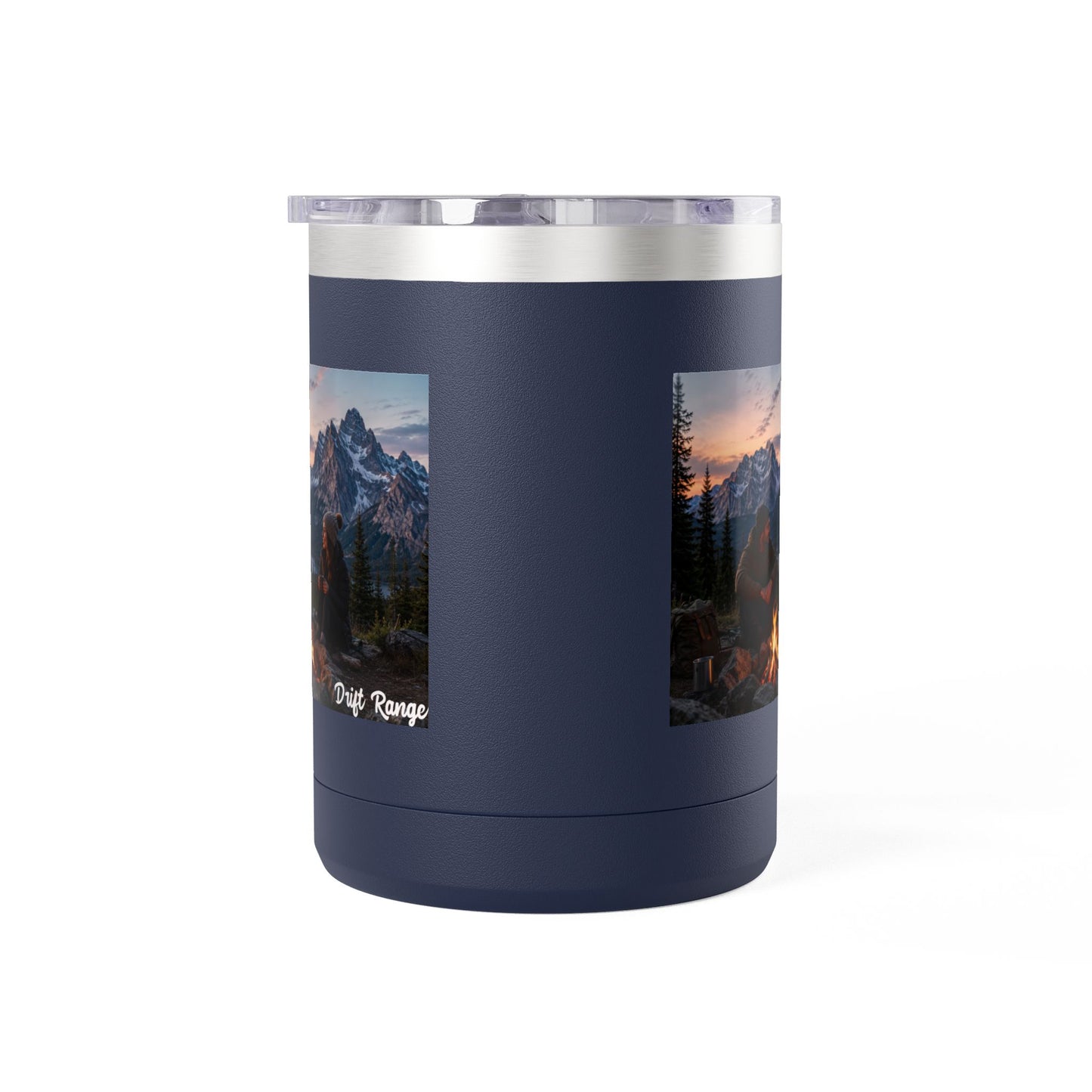 Campfire Mountain Travel Mug — 'Drift Range' 15oz Insulated Coffee Tumbler