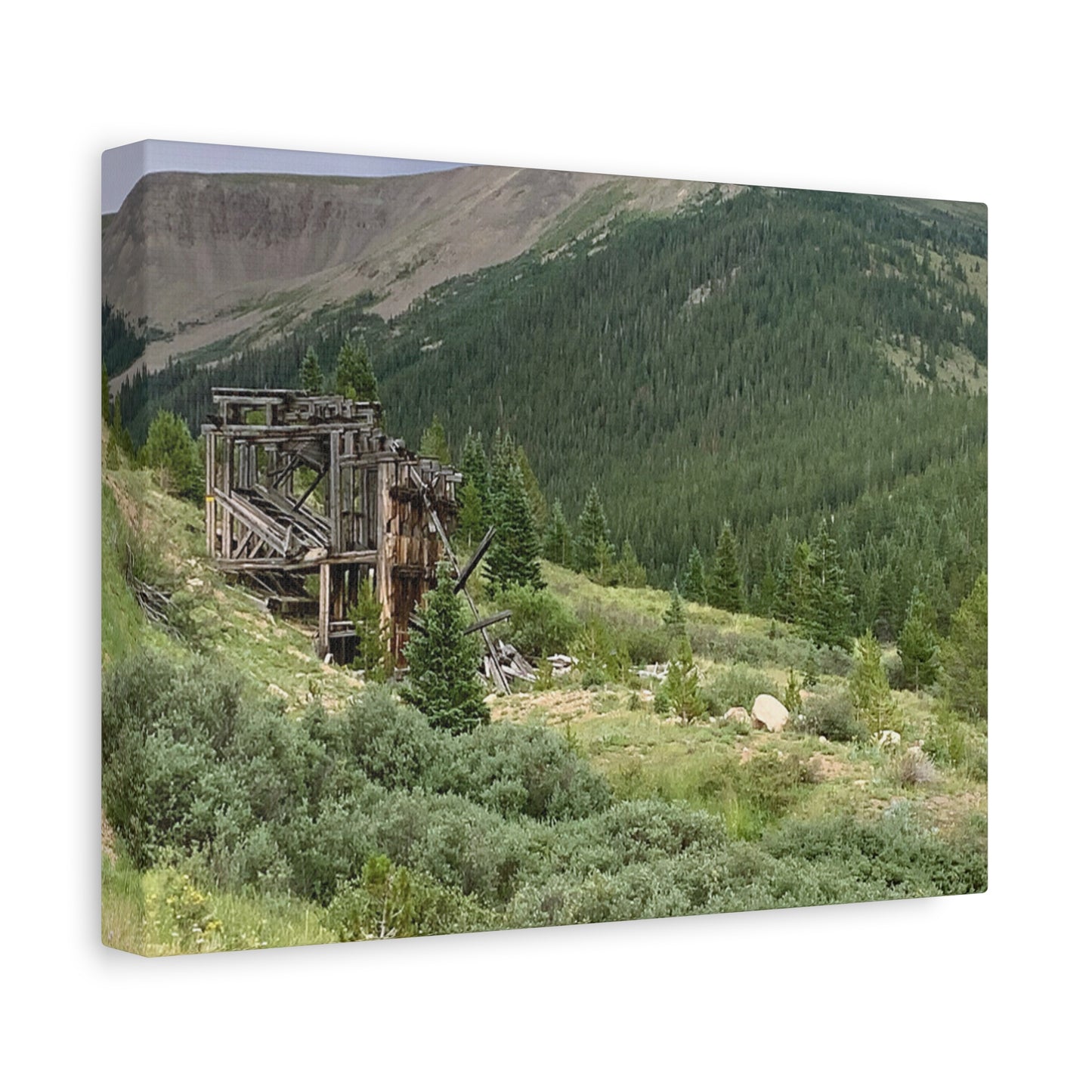 Independence Pass Colorado Mining Ruins Matte Canvas Print — Rustic Alpine Landscape Wall Art