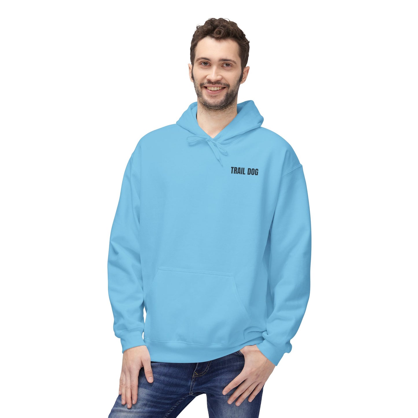 Trail Dog Hoodie — Minimal Outdoor Logo Pullover