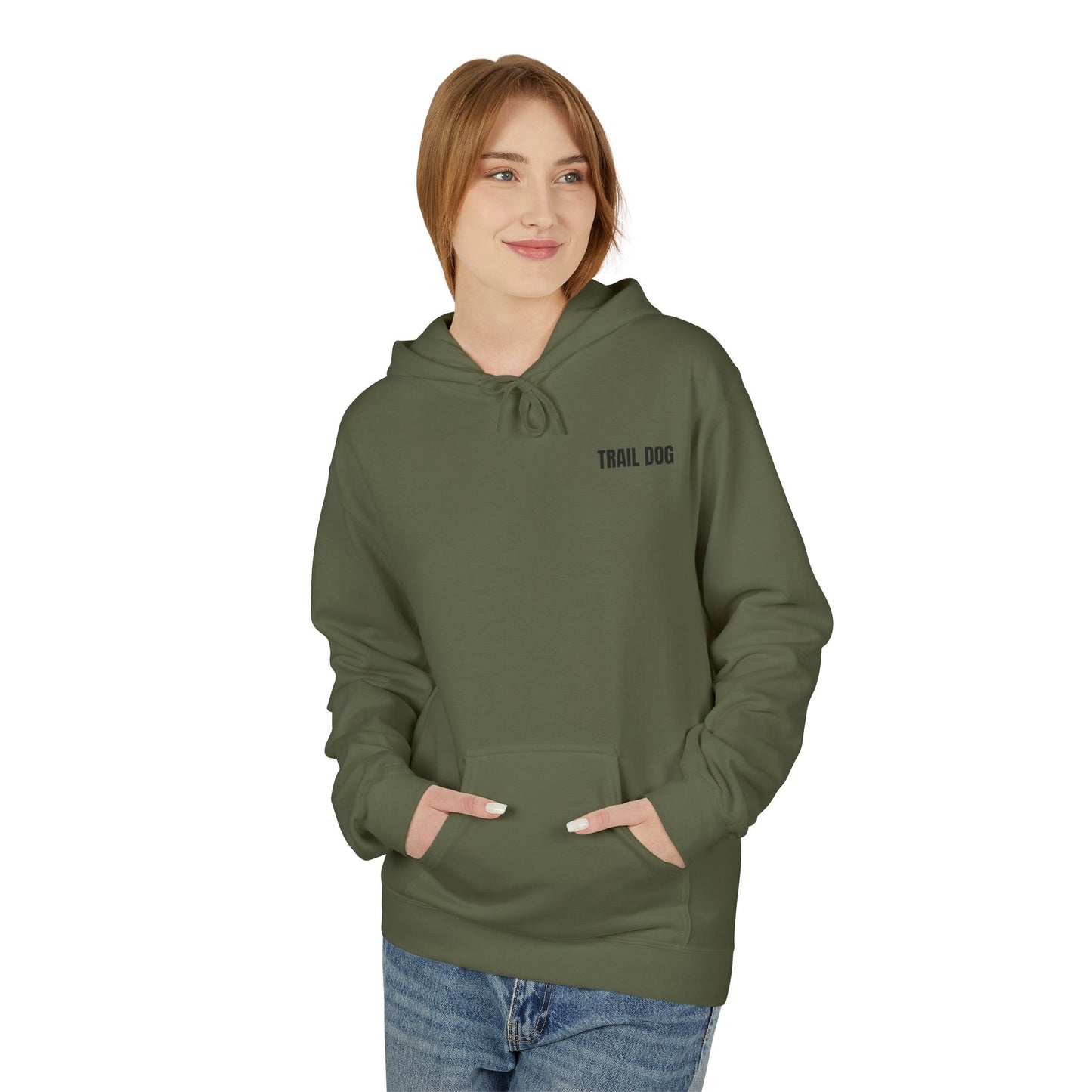 Trail Dog Hoodie — Minimal Outdoor Logo Pullover