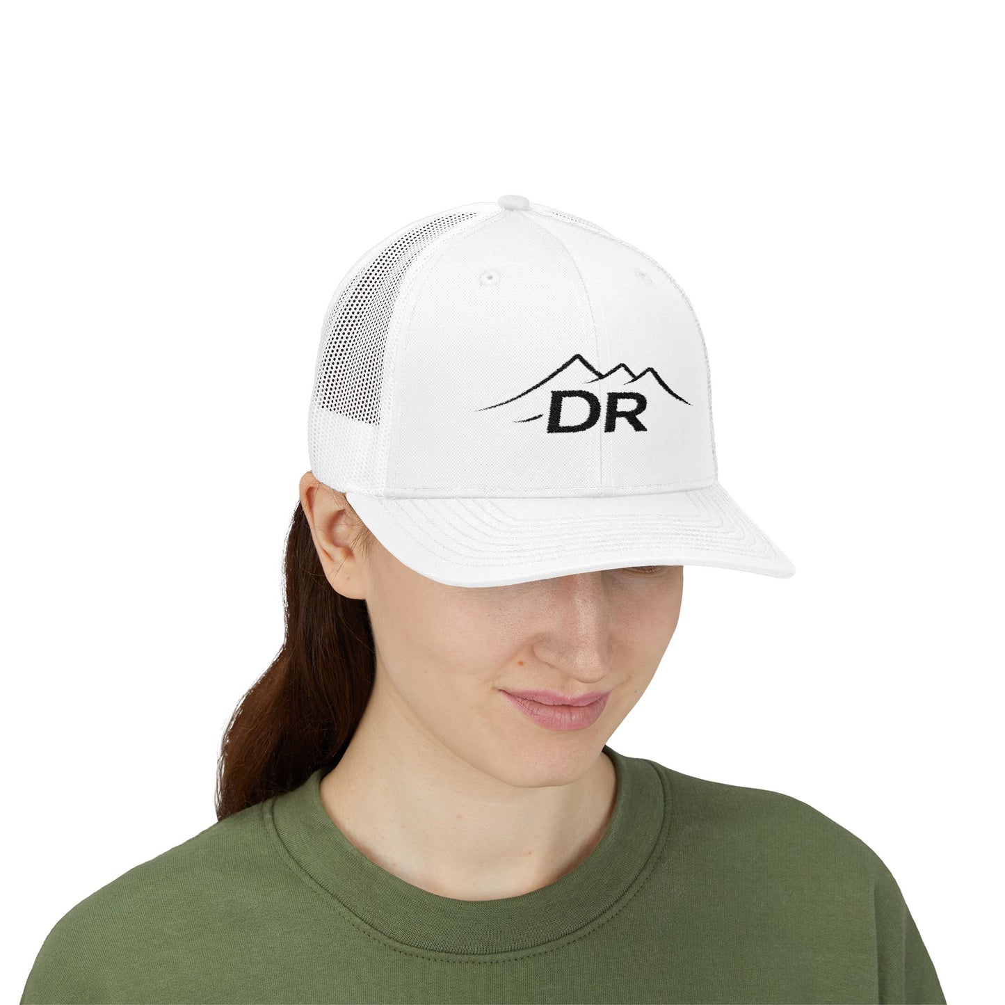 Drift Range Snapback Trucker Cap — Embroidered Outdoor Logo Hat