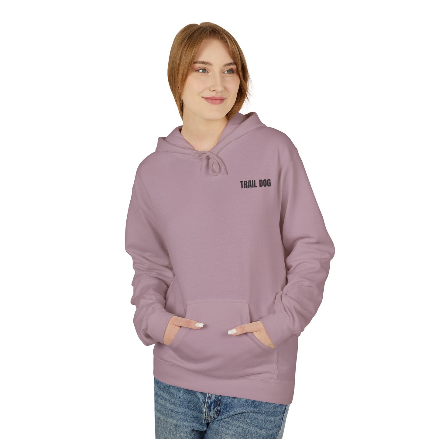 Trail Dog Hoodie — Minimal Outdoor Logo Pullover