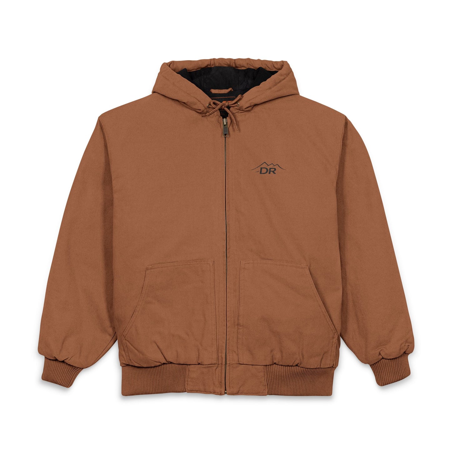 Men's Hooded Work Jacket — Insulated Duck Cloth Carhartt-Style Embroidered Jacket