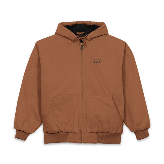 Men's Hooded Work Jacket — Insulated Duck Cloth Carhartt-Style Embroidered Jacket