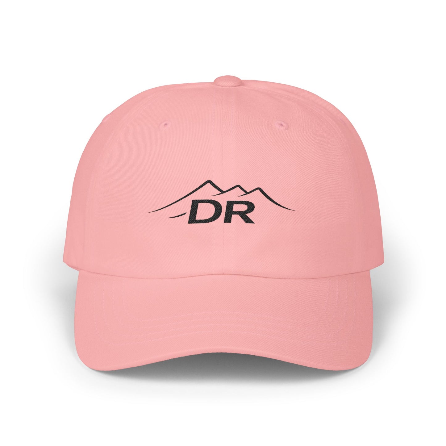 Drift Range Dad Cap with Mountain 'DR' Embroidery — Casual Outdoor Baseball Hat