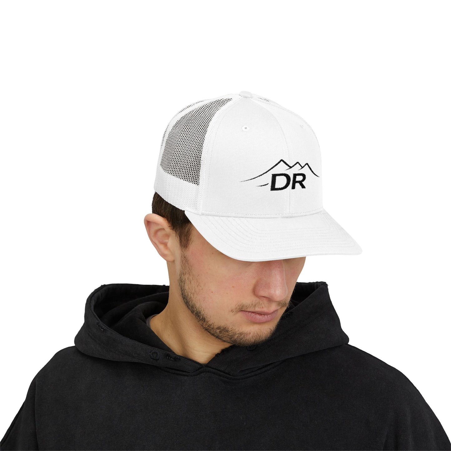 Drift Range Snapback Trucker Cap — Embroidered Outdoor Logo Hat