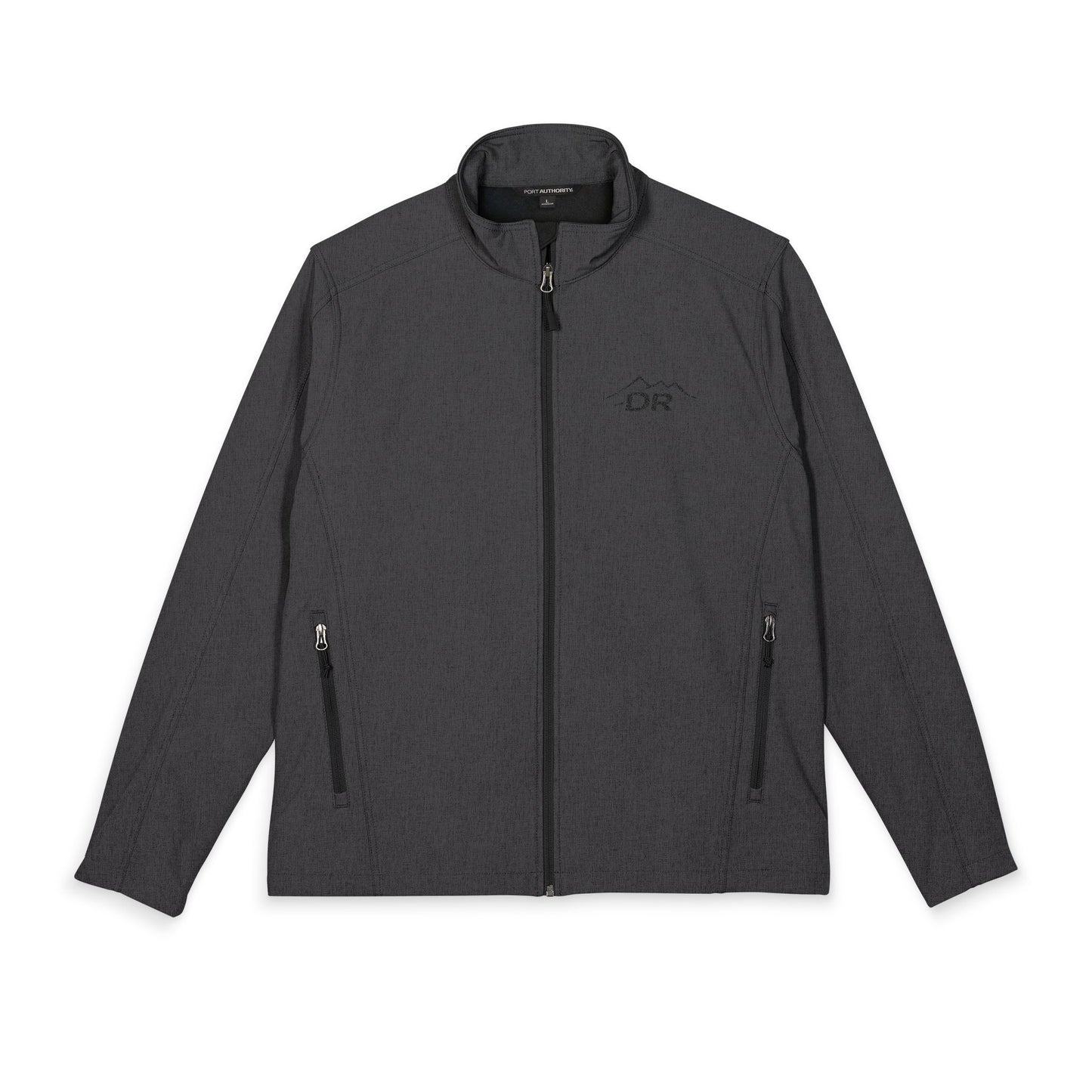 Drift Range Men's Embroidered Soft Shell Jacket — Lightweight Water-Resistant Casual Outerwear