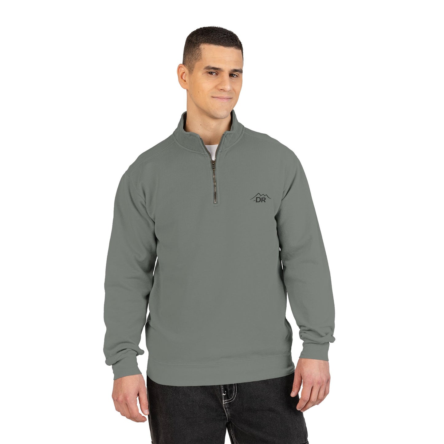 Drift Range Quarter-Zip Sweatshirt — Minimalist Gray Pullover