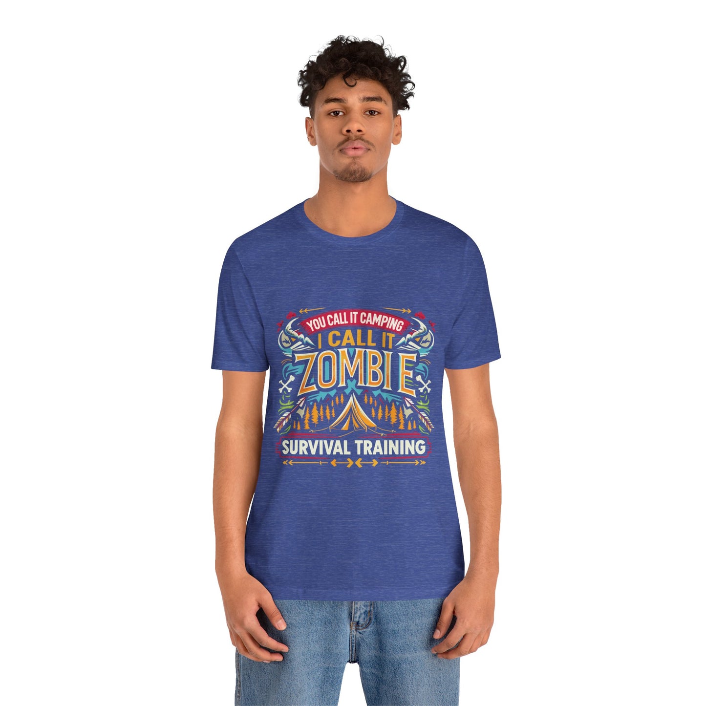 Camping Zombie Survival Training T-Shirt — Funny Outdoor Camping Tee