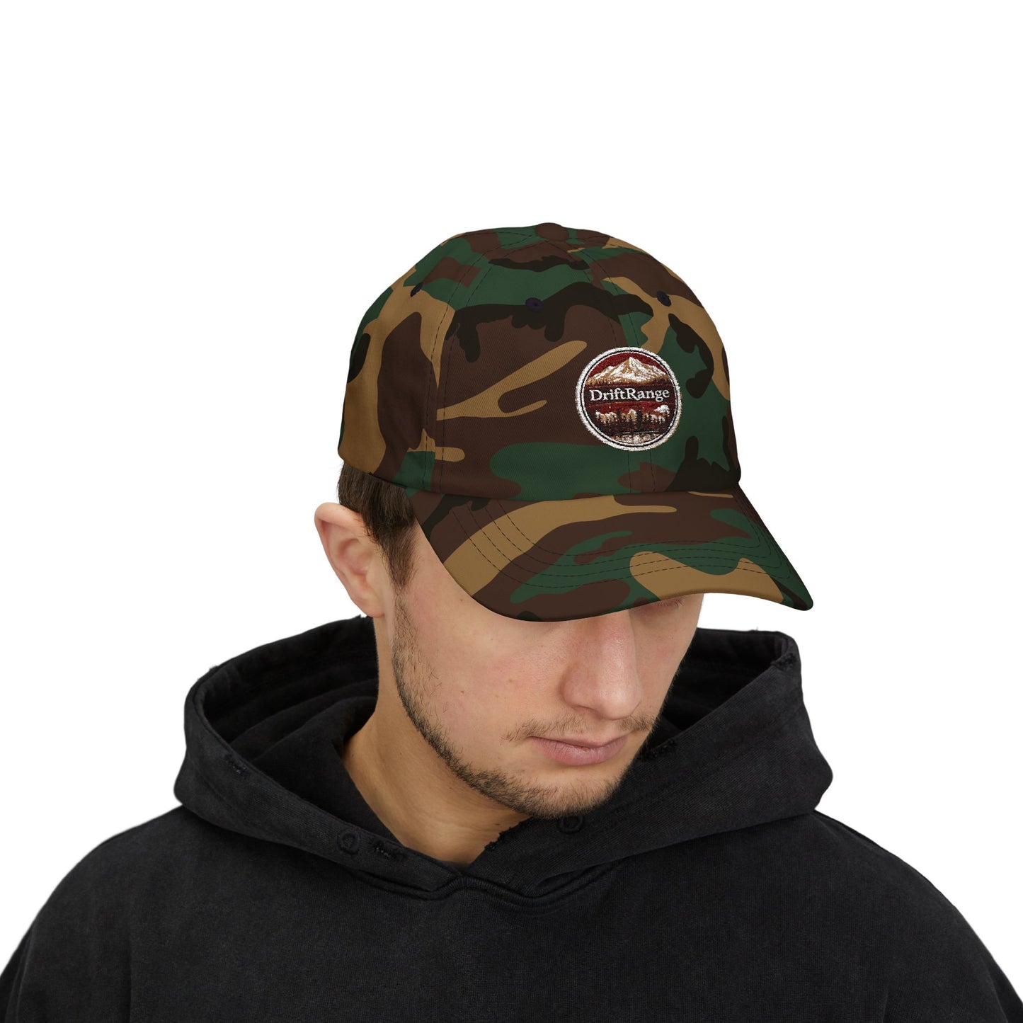DriftRange Vintage Patch Dad Cap – Classic Embroidered Baseball Hat