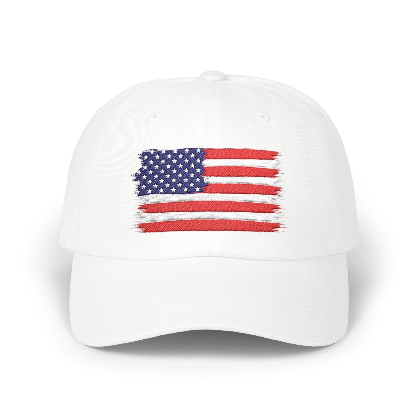 American Flag Dad Cap — Embroidered Patriotic Hat