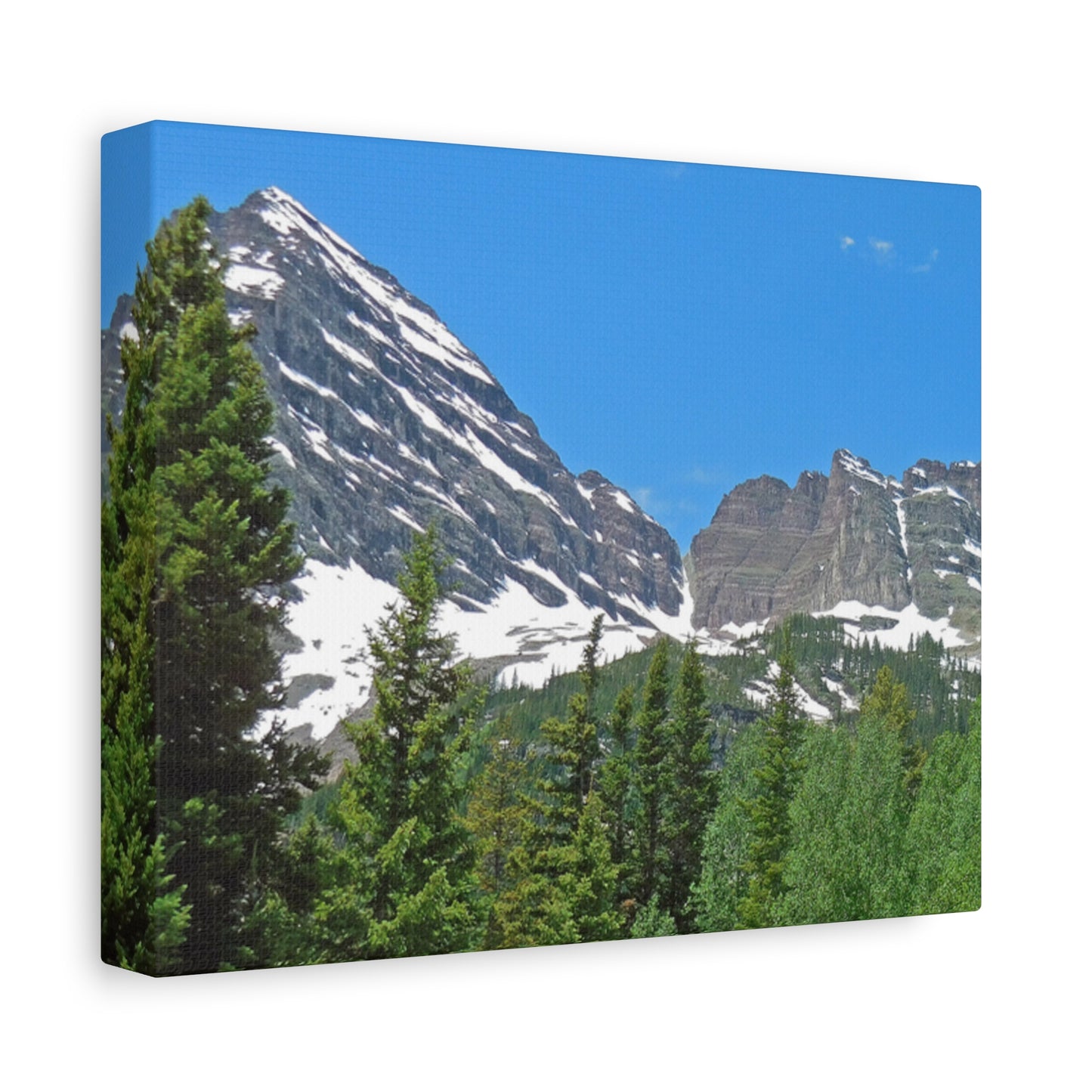 Maroon Bells Colorado Photography  Matte Canvas Print — Stretched 1.25" Wall Art