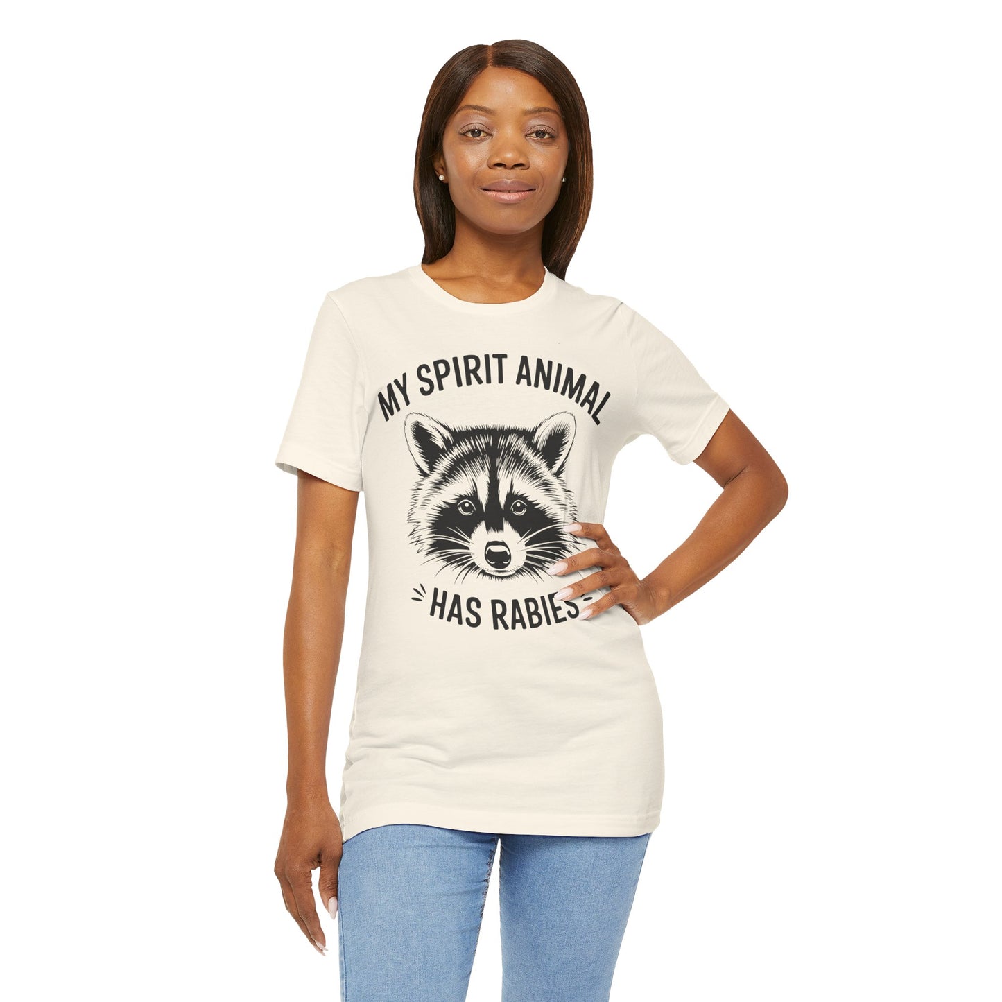 Raccoon Tee - "My Spirit Animal Has Rabies" Graphic T-Shirt