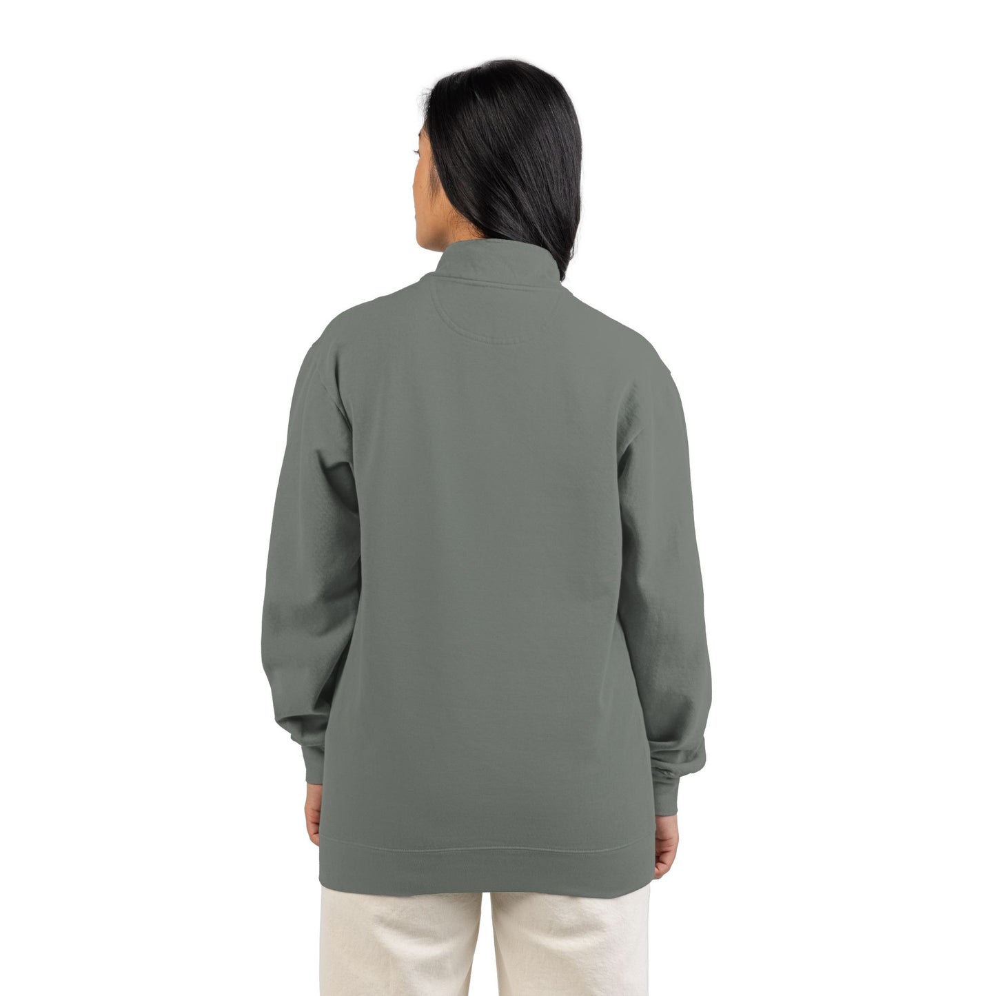 Drift Range Quarter-Zip Sweatshirt — Minimalist Gray Pullover