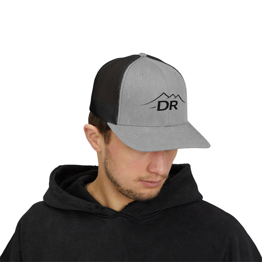 Drift Range Snapback Trucker Cap — Embroidered Outdoor Logo Hat