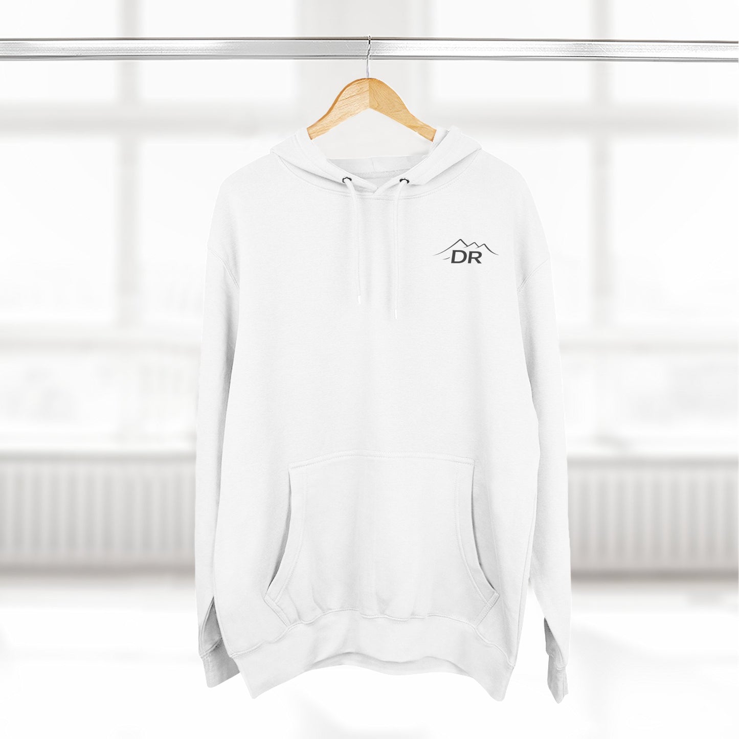 Drift Range Fleece Hoodie – 'DR' Chest Logo & Back Text Casual Pullover