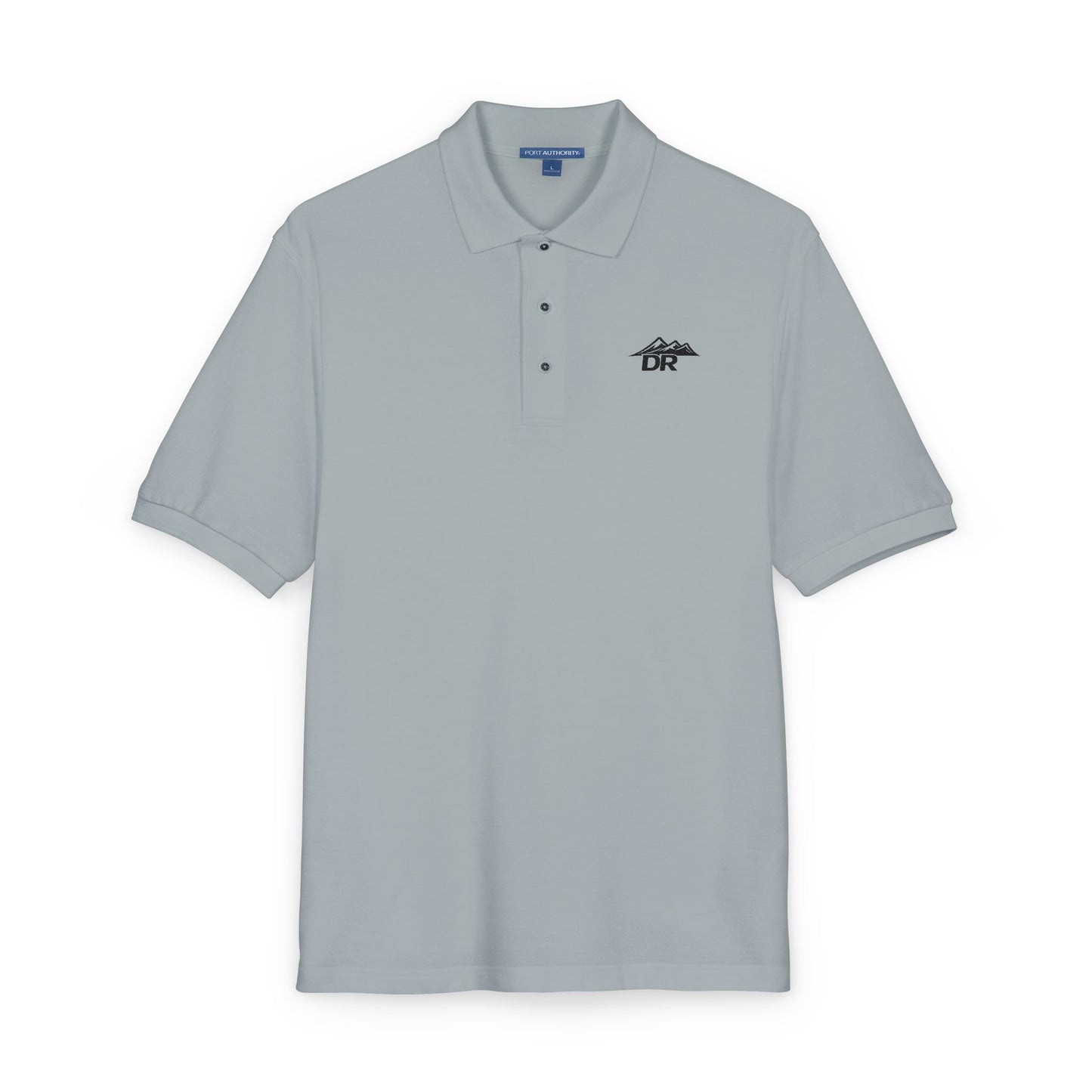 Embroidered DR LOGO Polo Shirt — Minimal Mountain Logo