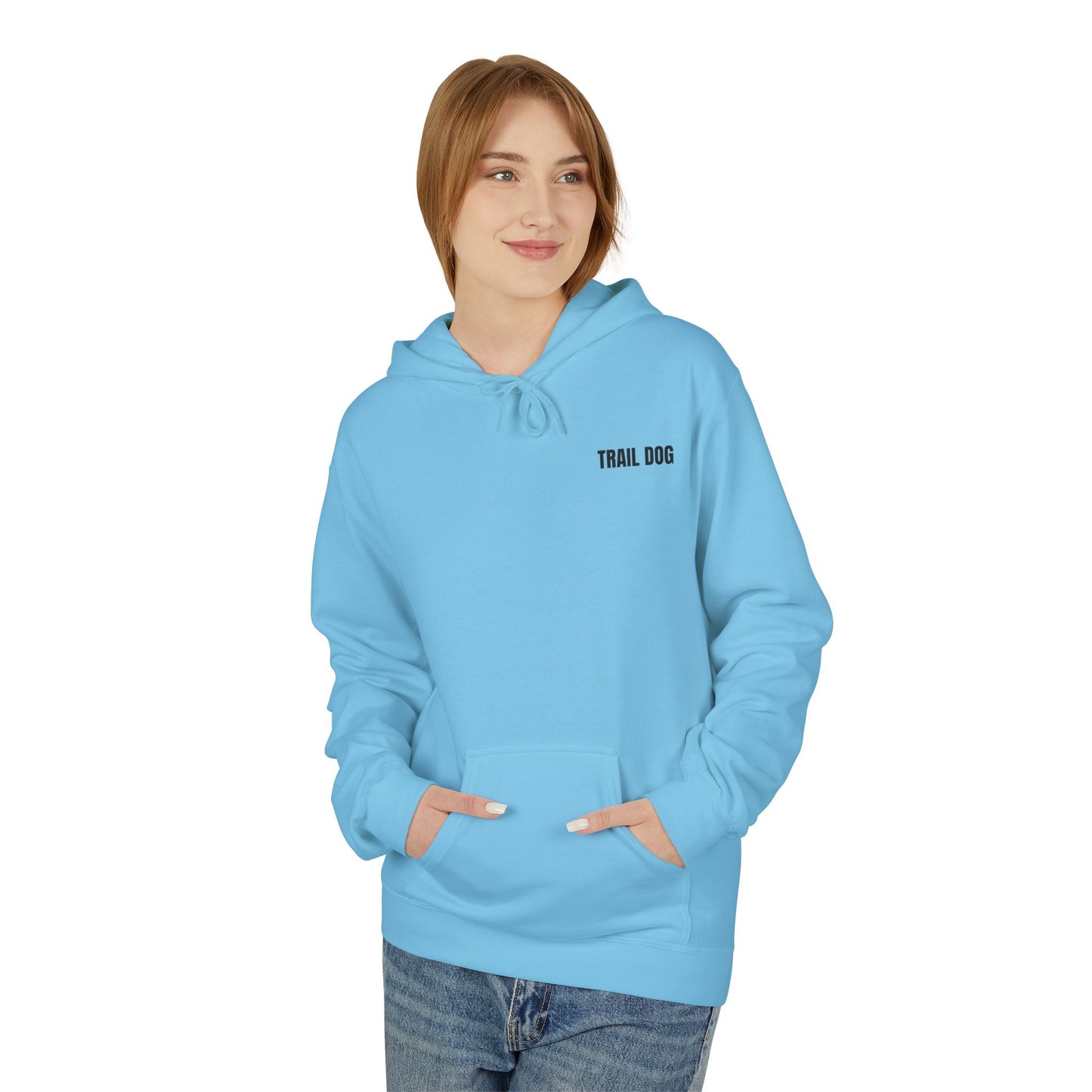 Trail Dog Hoodie — Minimal Outdoor Logo Pullover