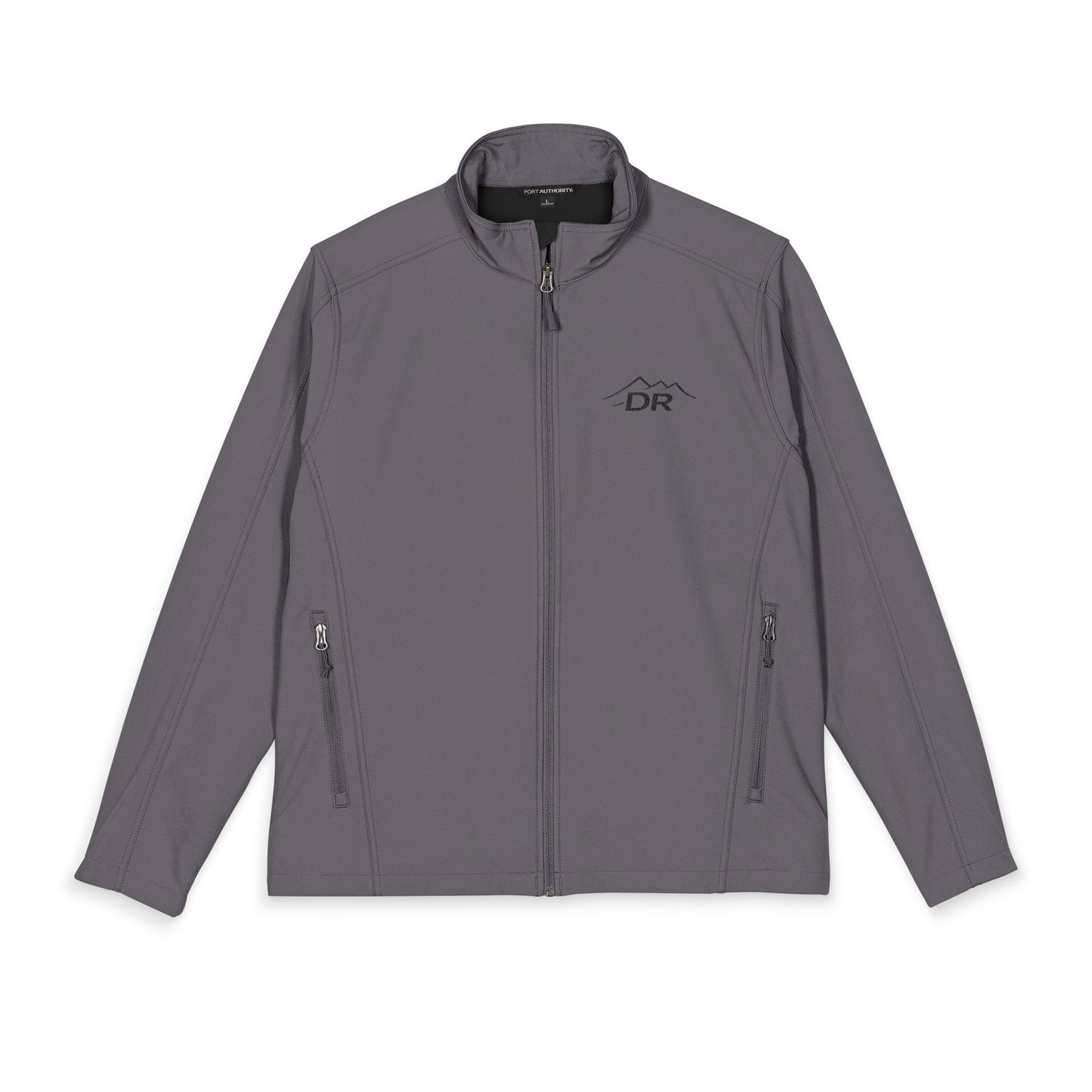 Drift Range Men's Embroidered Soft Shell Jacket — Lightweight Water-Resistant Casual Outerwear