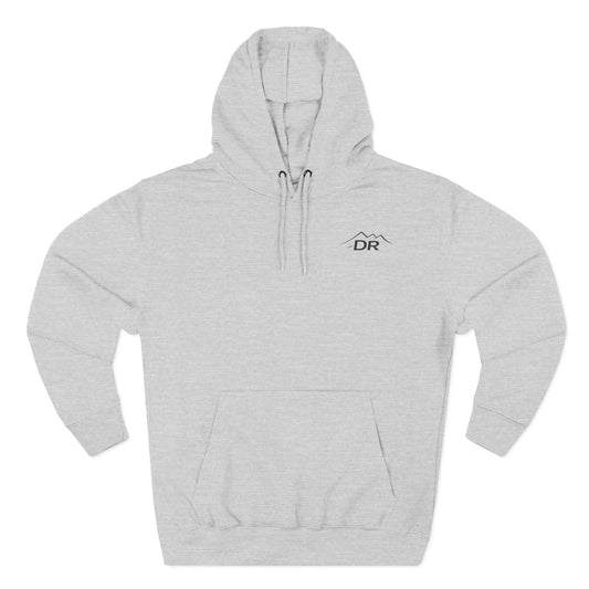 Drift Range Fleece Hoodie – 'DR' Chest Logo & Back Text Casual Pullover