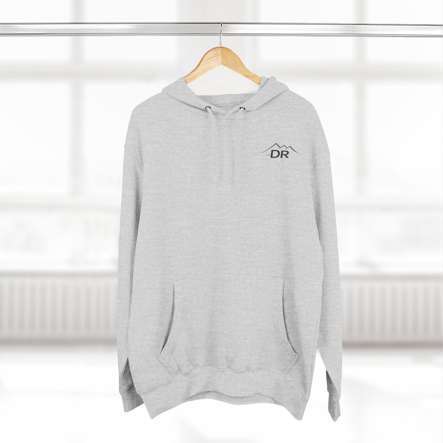 Drift Range Fleece Hoodie – 'DR' Chest Logo & Back Text Casual Pullover