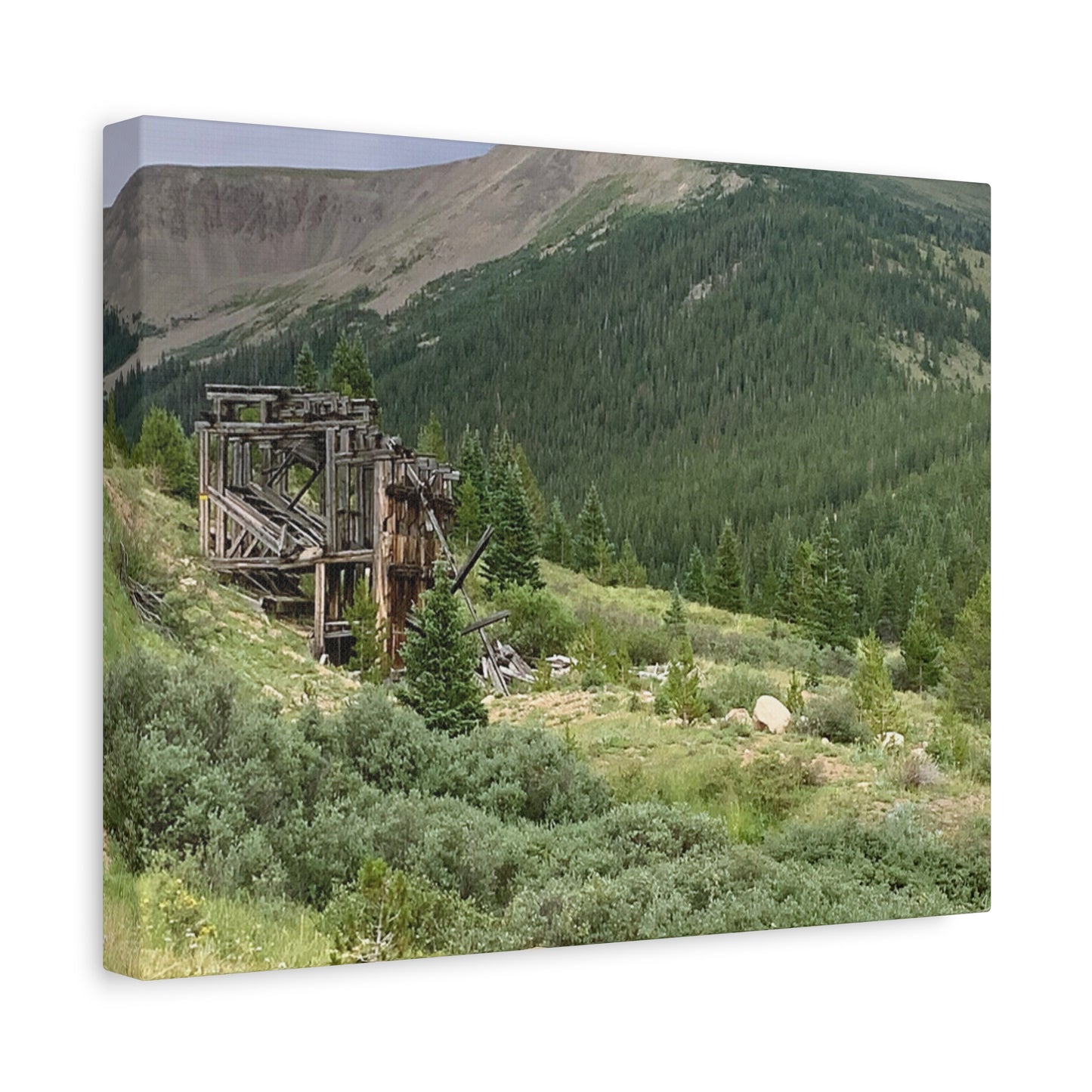 Independence Pass Colorado Mining Ruins Matte Canvas Print — Rustic Alpine Landscape Wall Art