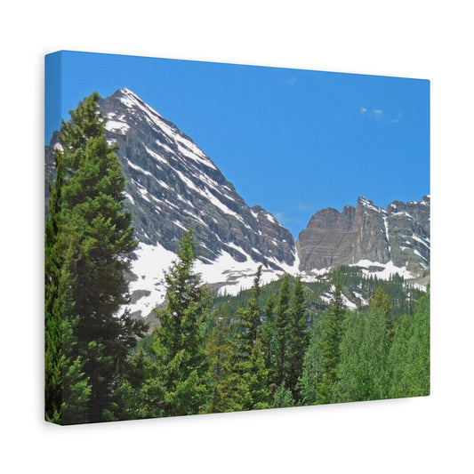 Maroon Bells Colorado Photography  Matte Canvas Print — Stretched 1.25" Wall Art