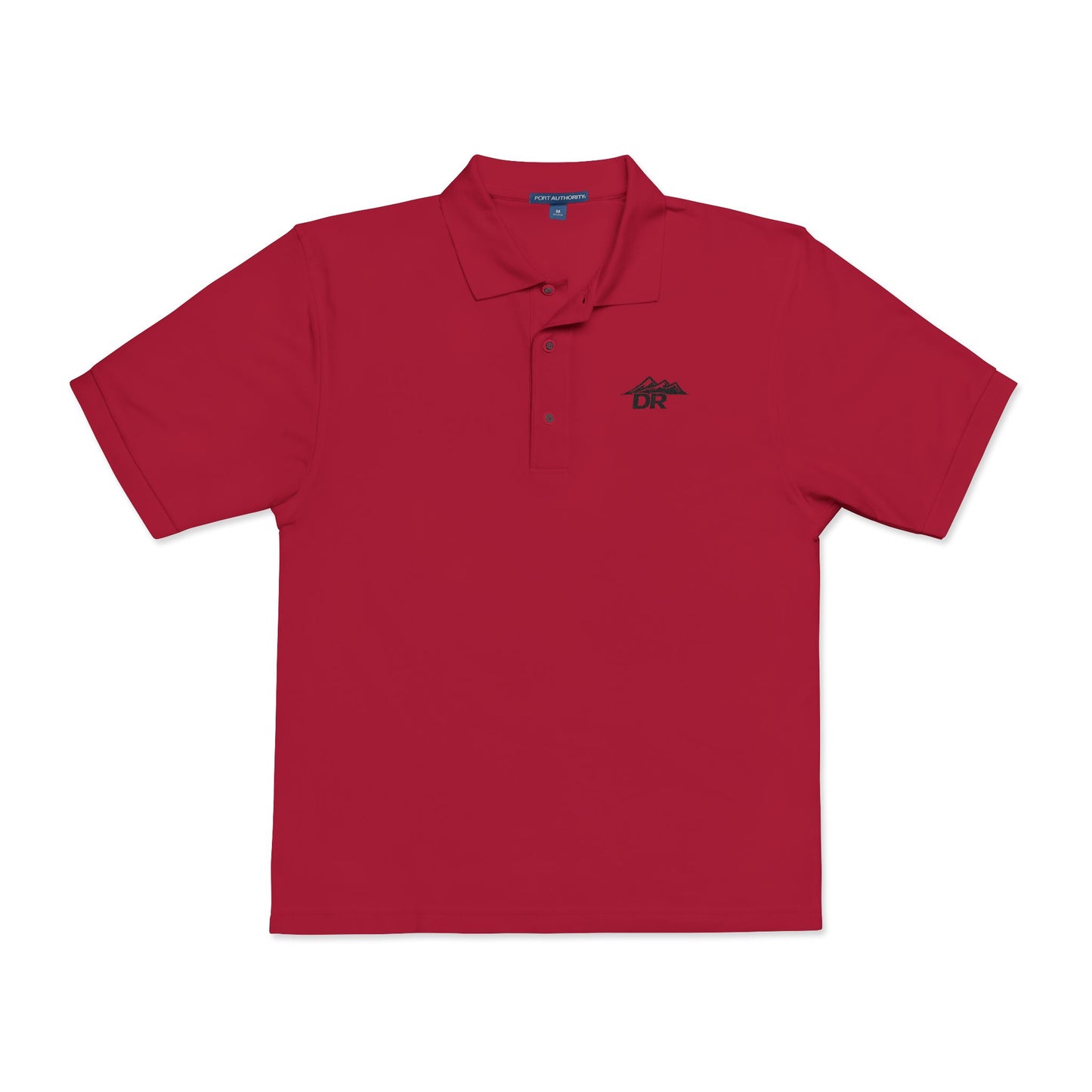 Embroidered DR LOGO Polo Shirt — Minimal Mountain Logo