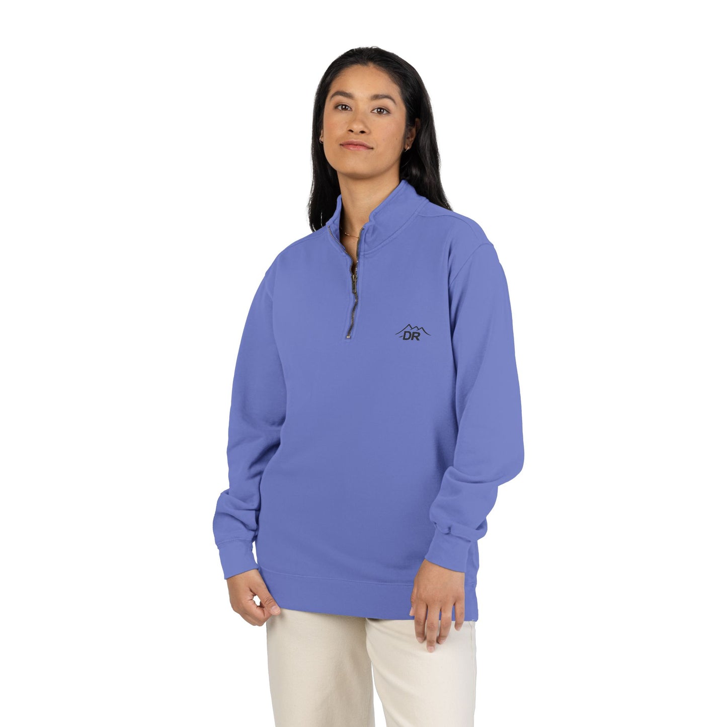 Drift Range Quarter-Zip Sweatshirt — Minimalist Gray Pullover