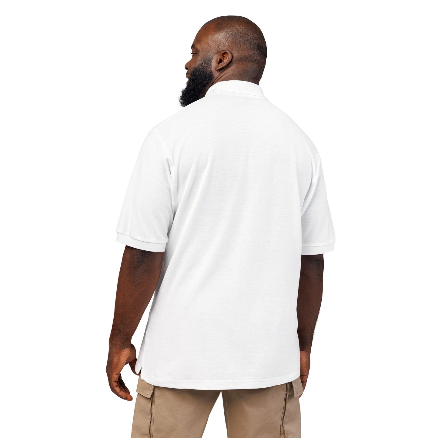 Embroidered DR LOGO Polo Shirt — Minimal Mountain Logo
