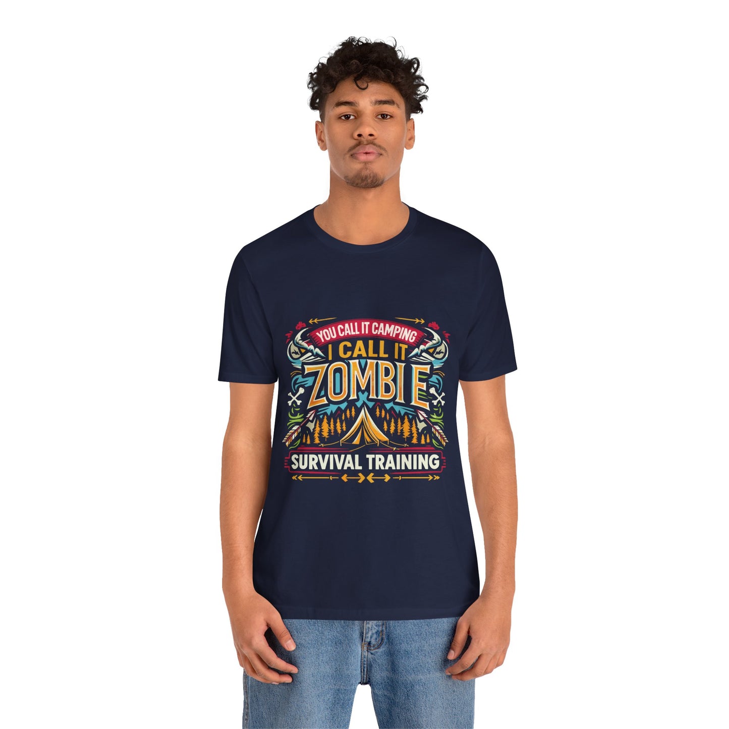 Camping Zombie Survival Training T-Shirt — Funny Outdoor Camping Tee