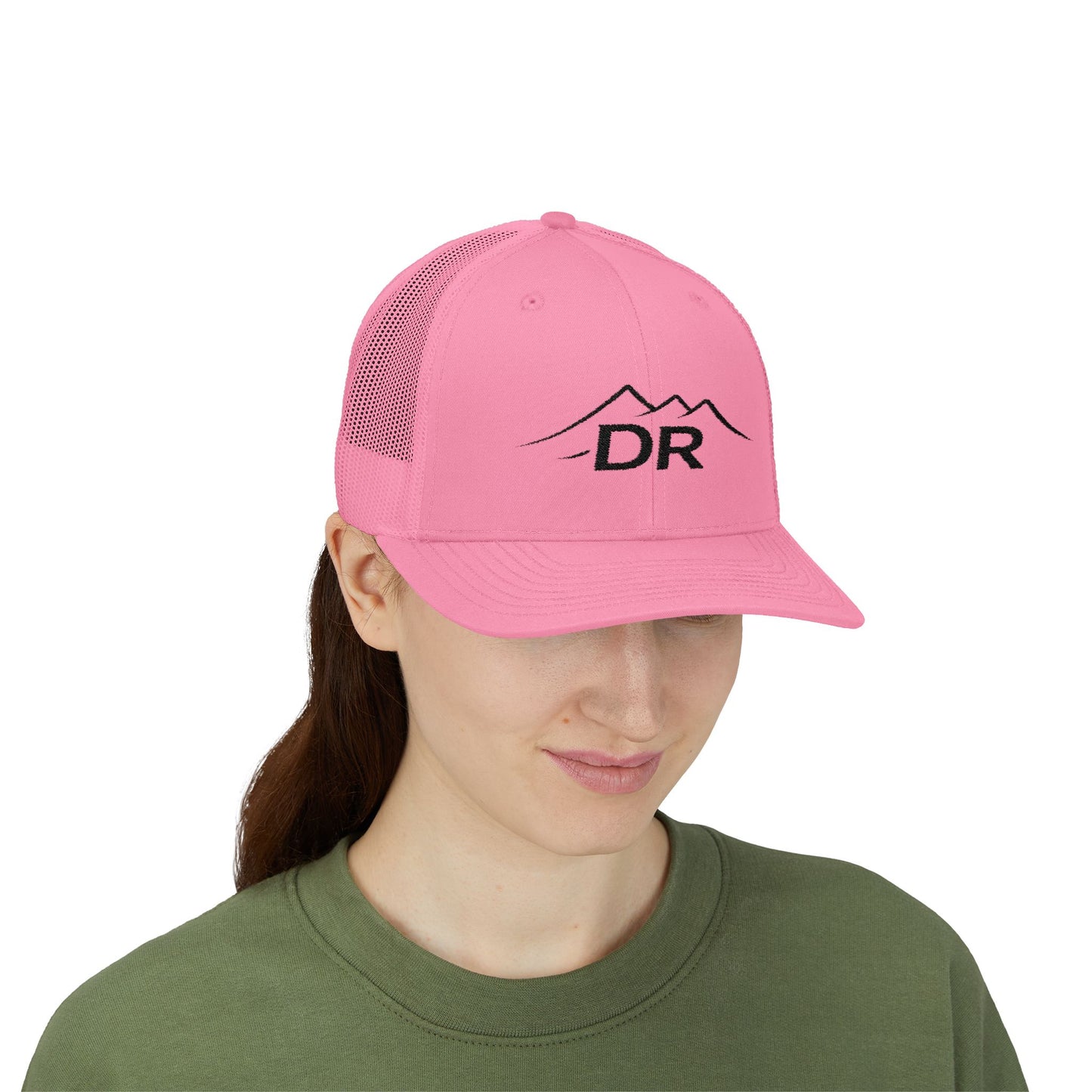 Drift Range Snapback Trucker Cap — Embroidered Outdoor Logo Hat
