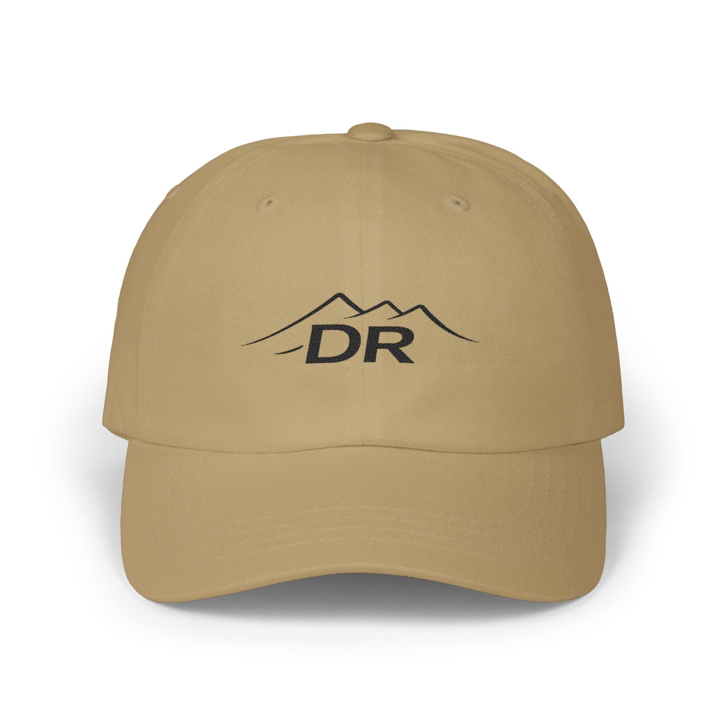Drift Range Dad Cap with Mountain 'DR' Embroidery — Casual Outdoor Baseball Hat