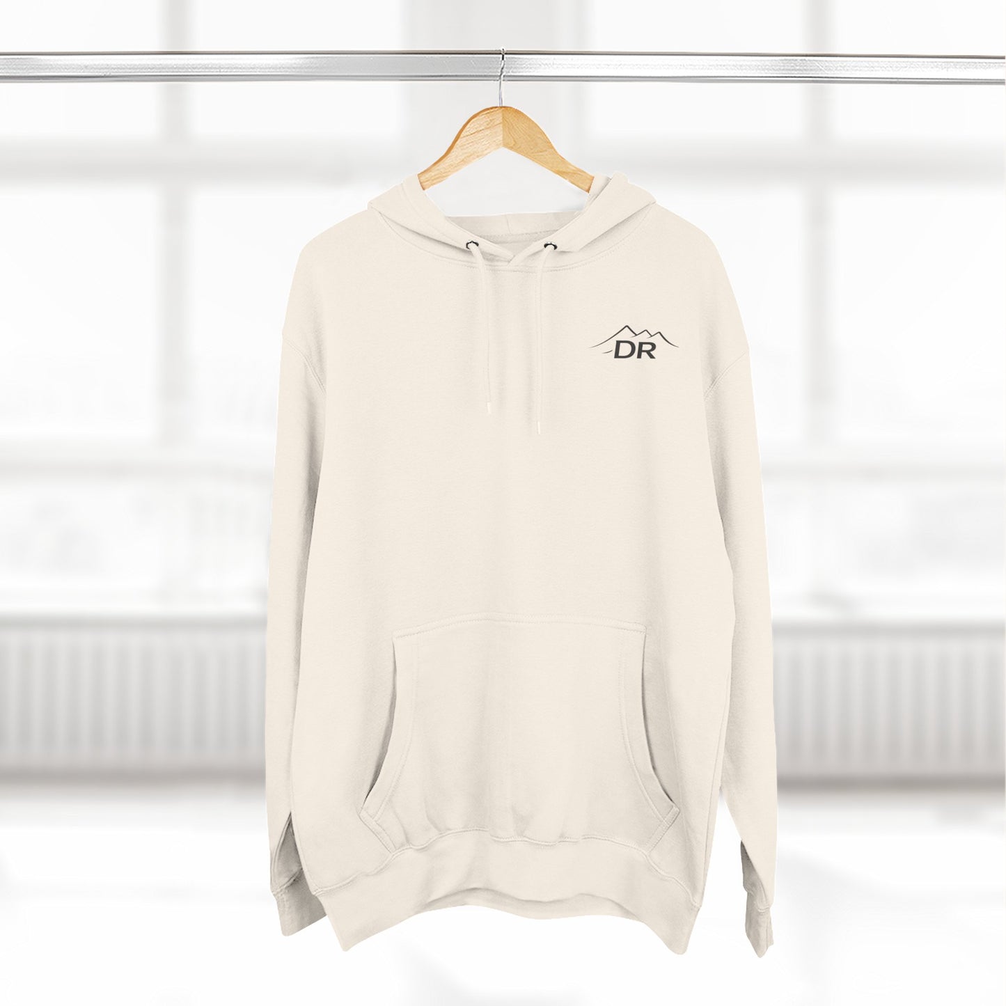 Drift Range Fleece Hoodie – 'DR' Chest Logo & Back Text Casual Pullover
