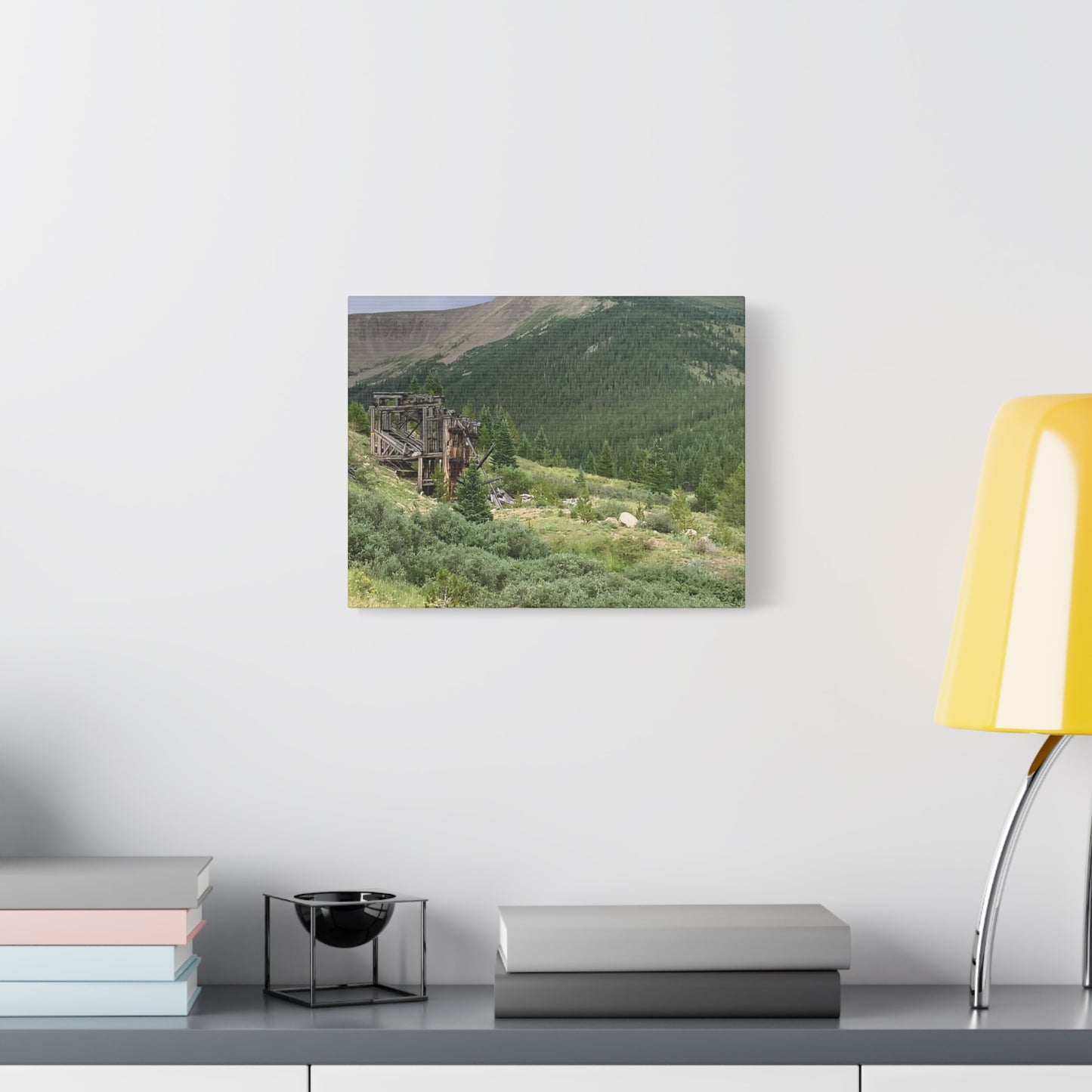 Independence Pass Colorado Mining Ruins Matte Canvas Print — Rustic Alpine Landscape Wall Art