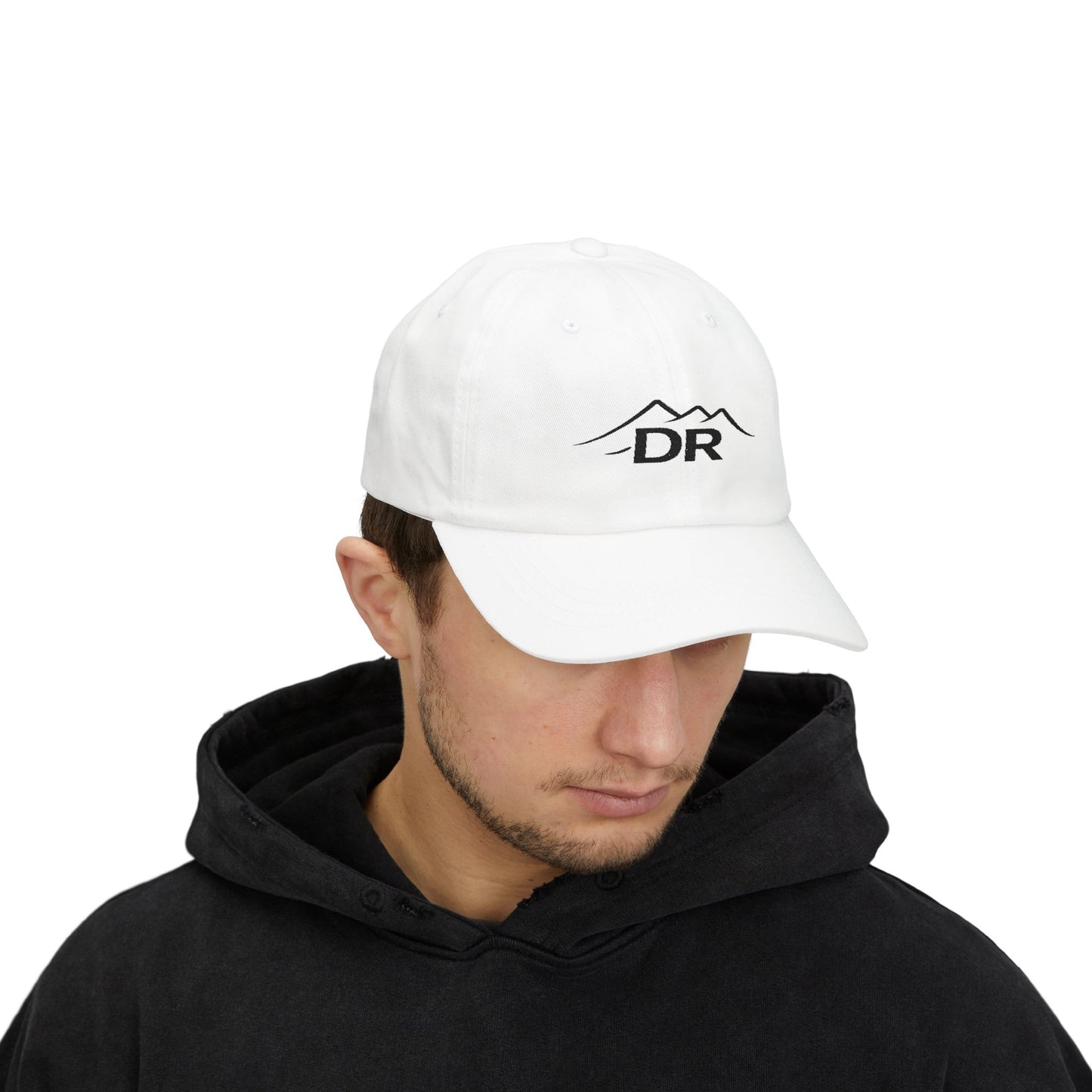 Drift Range Dad Cap with Mountain 'DR' Embroidery — Casual Outdoor Baseball Hat