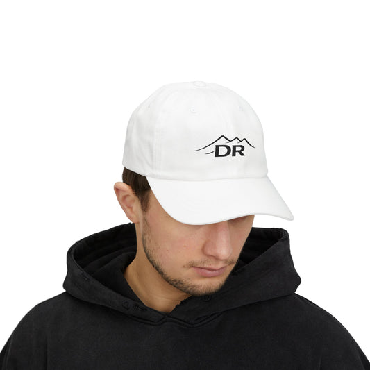 Drift Range Dad Cap with Mountain 'DR' Embroidery — Casual Outdoor Baseball Hat